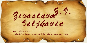 Živoslava Veljković vizit kartica